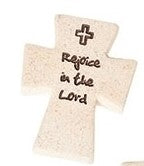 Roman Pocket Cross Stone 601003 Rejoice in the Lord