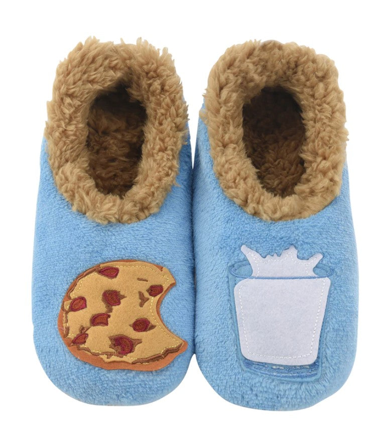 Snoozies! Kidz Simply Pairables Slippers Milk and Cookies KSP-MNC