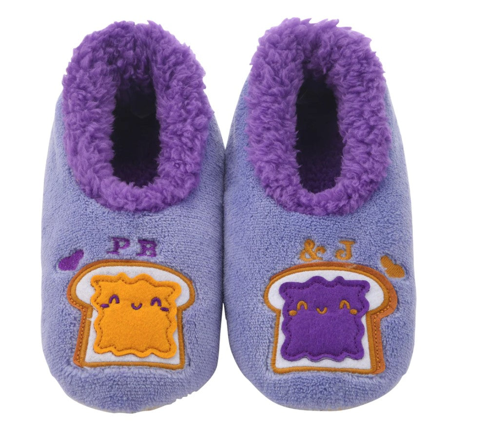 Snoozies! Kidz Simply Pairables Slippers PB&J Peanut Butter and Jelly KSP-PBNJ