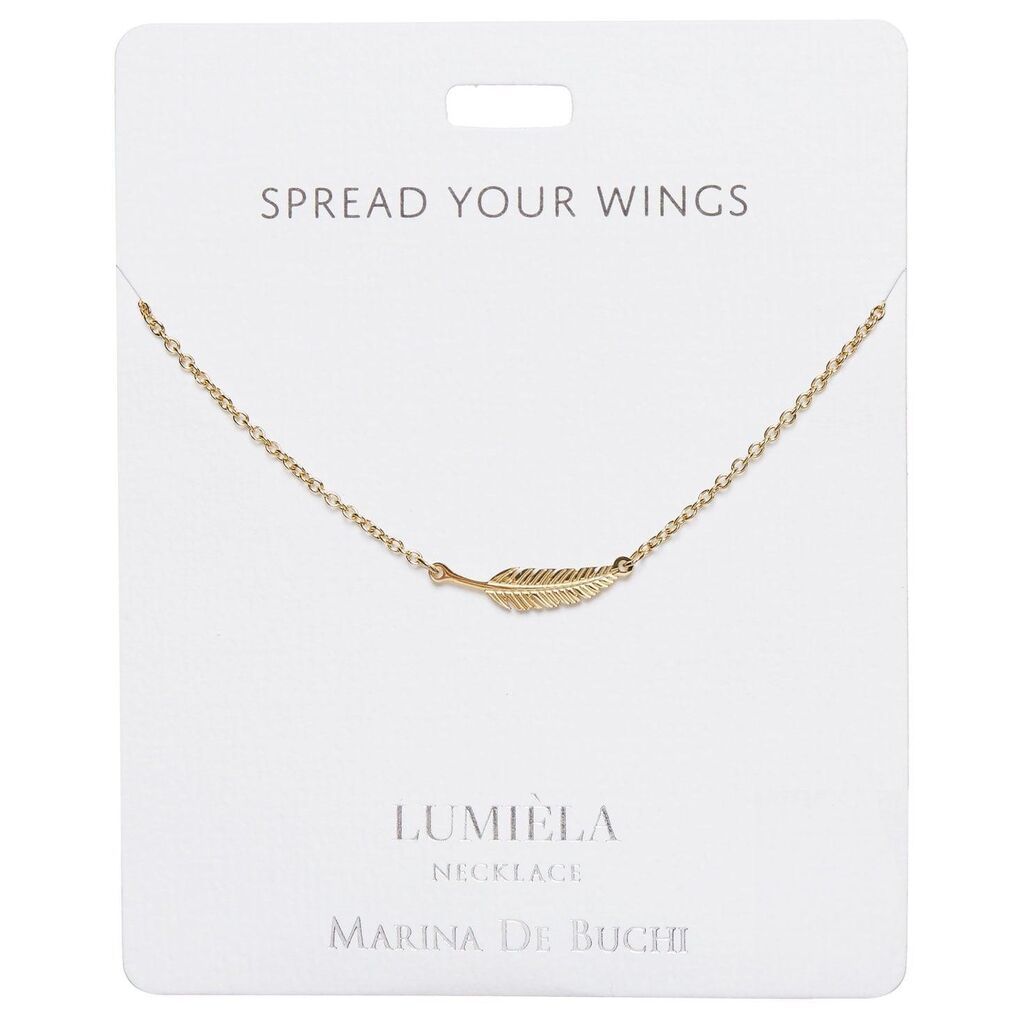 Mulberry Studios Lumiela Shape Necklace Spread Your Wings Feather Shape