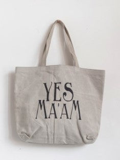 Southern Saying Canvas Totes by Creative Co-Op EM0521A Yes Ma'AM
