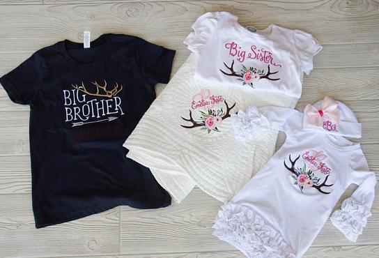 Rustic Sibling Shirt Set Darling Custom Designs