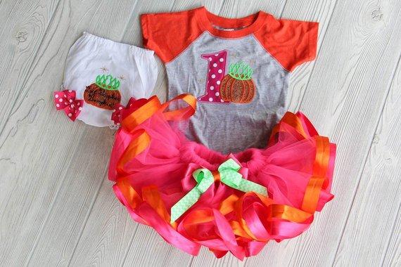 First Birthday Lil Pumpkin Bumpkin Outfit Set