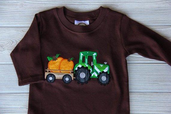 Boy's Fall Tractor Shirt