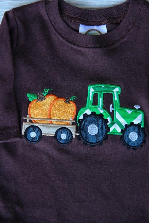 Boy's Fall Tractor Shirt