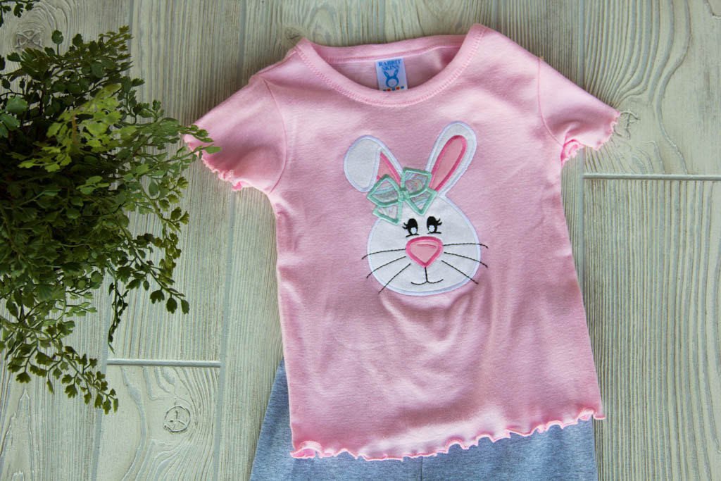 Easter Bunny Face Shirt  Darling Custom Designs